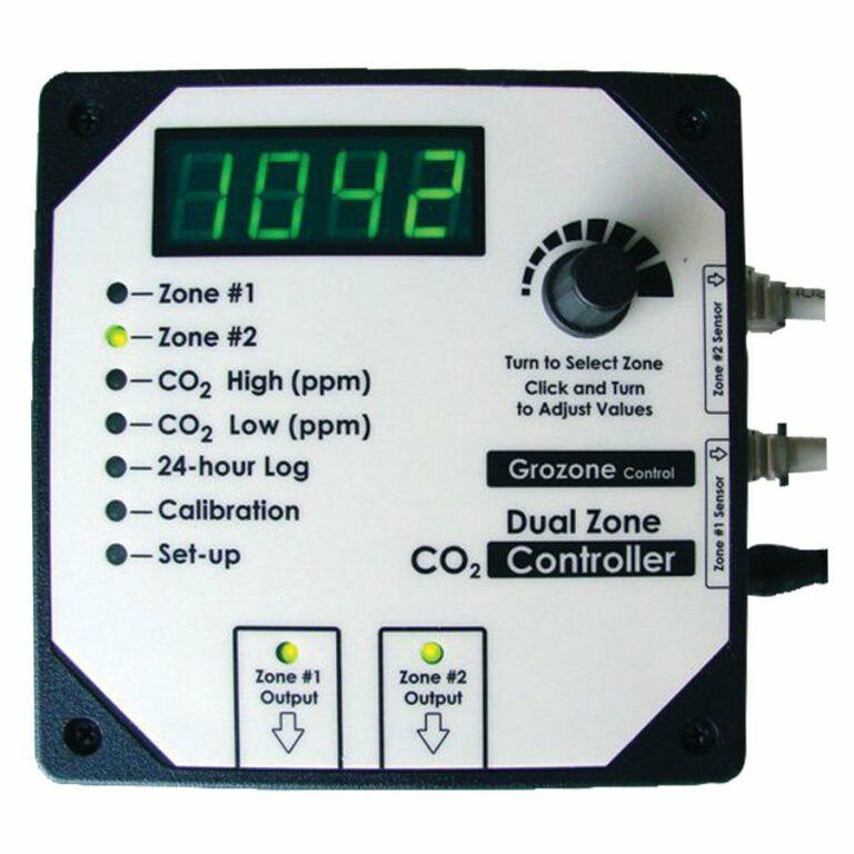 GROZONE CO2D CONTRÔLEUR DE CO2 À 2 ZONES 0-5000 PPM