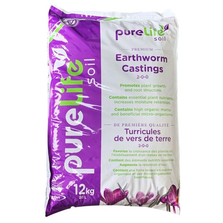 Pure Life Soil Earthworm Castings vermicompost 20L