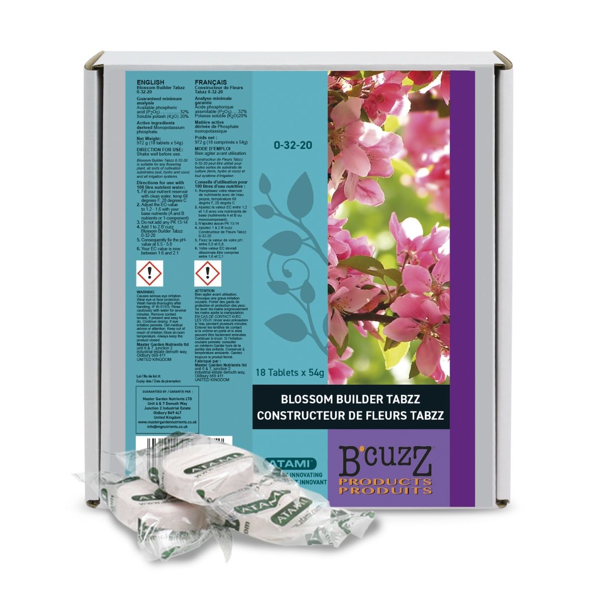 Engrais B'Cuzz Blossom Builder Tabzz (18/Boite) d'Atami