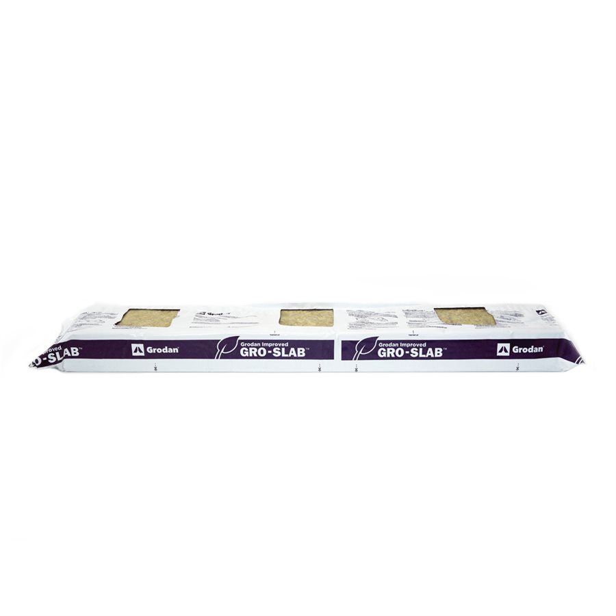 Grodan Gro-slab 15 / 75 6''X36''X3'' amélioré trou prédécoupé(12)