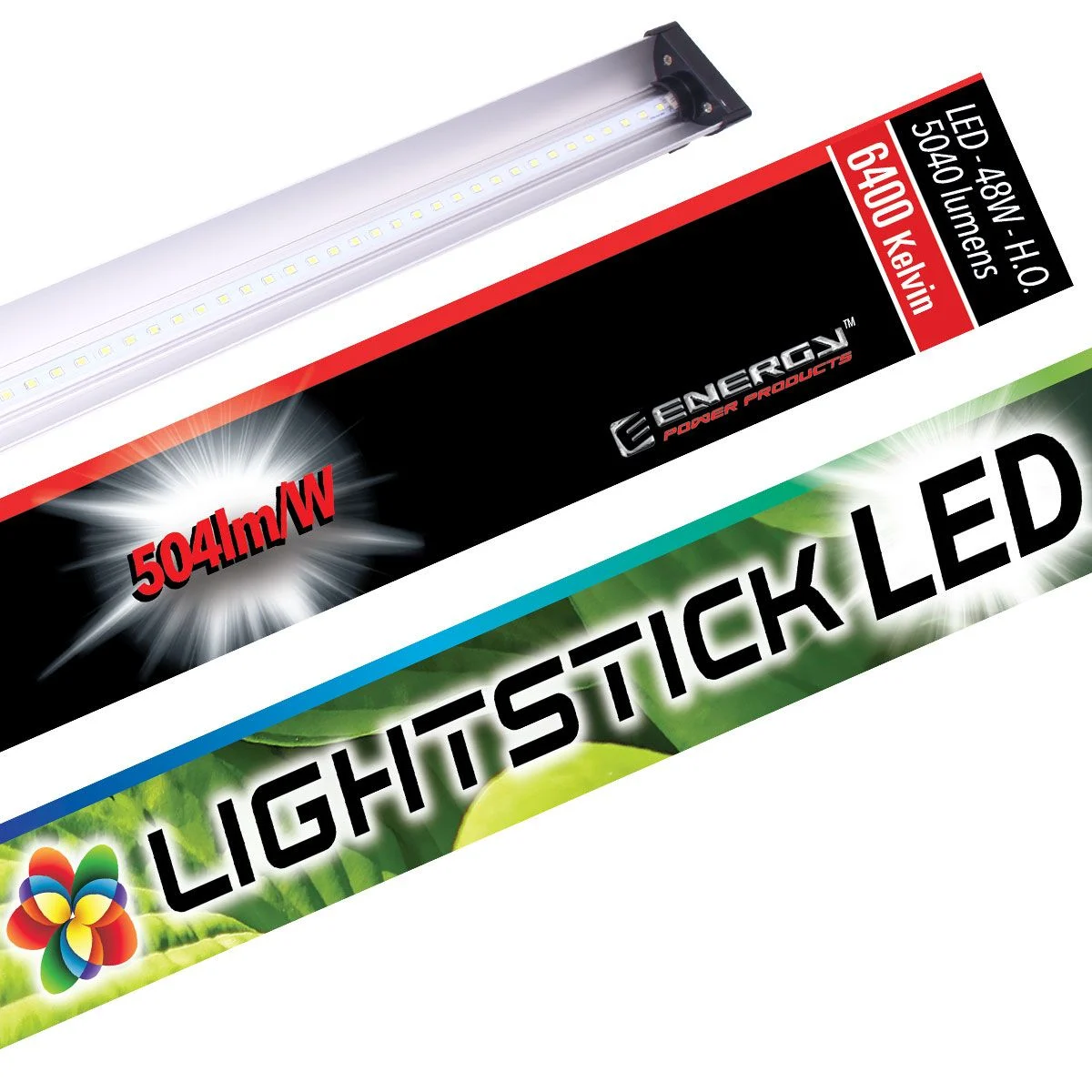 Lightstick Luminaire DEL de Propagation 4' 48W 120-240V avec Réflecteur