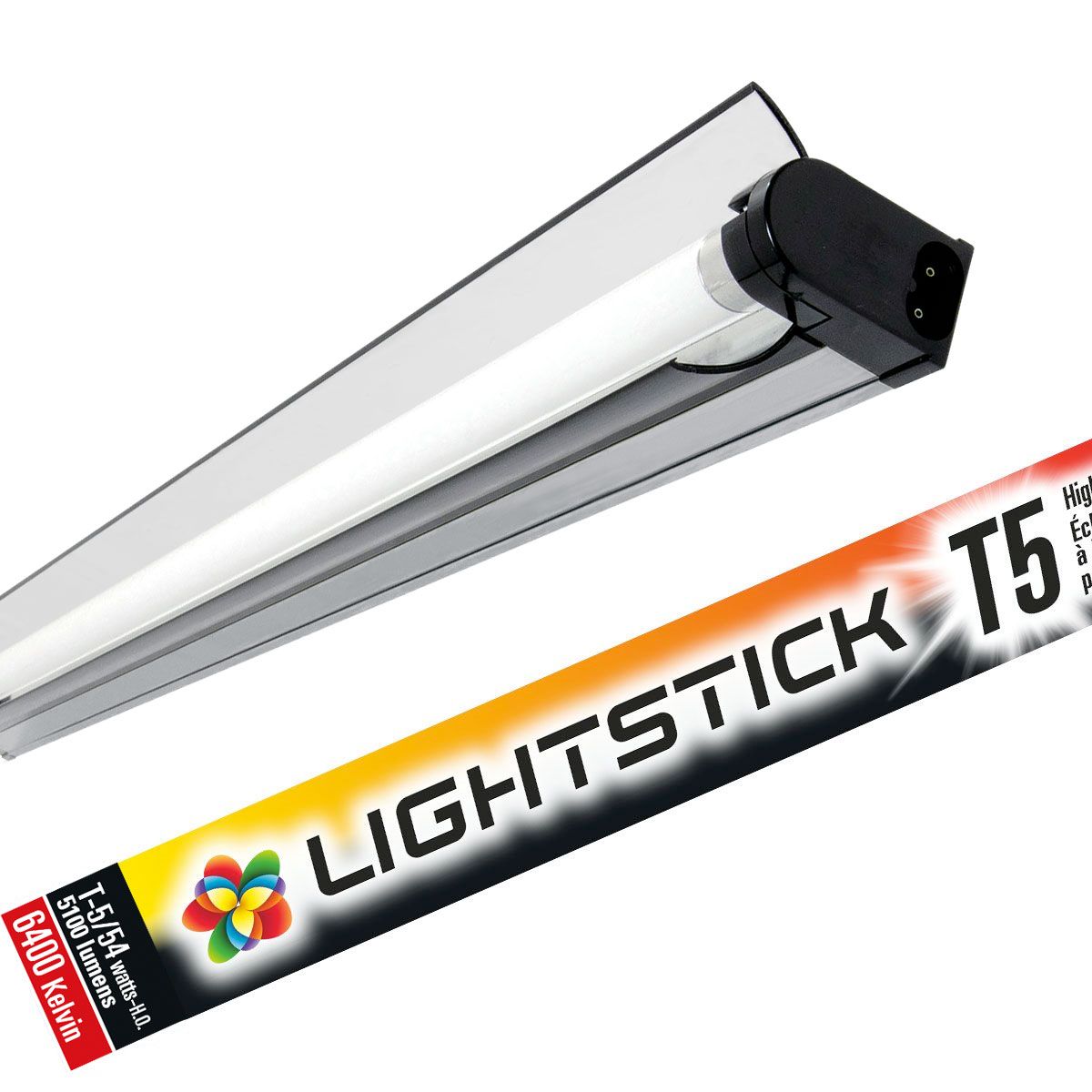 Lightstick Luminaire T5 de Propagation 48" + Fluorescent 54W 6400K avec Réflecteur