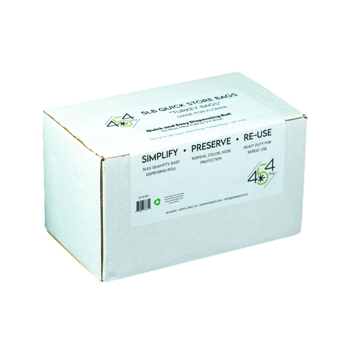 454 Bags Easy Dispencer Roll 5lbs Not For Turkey Bags 33" x 40" (50)