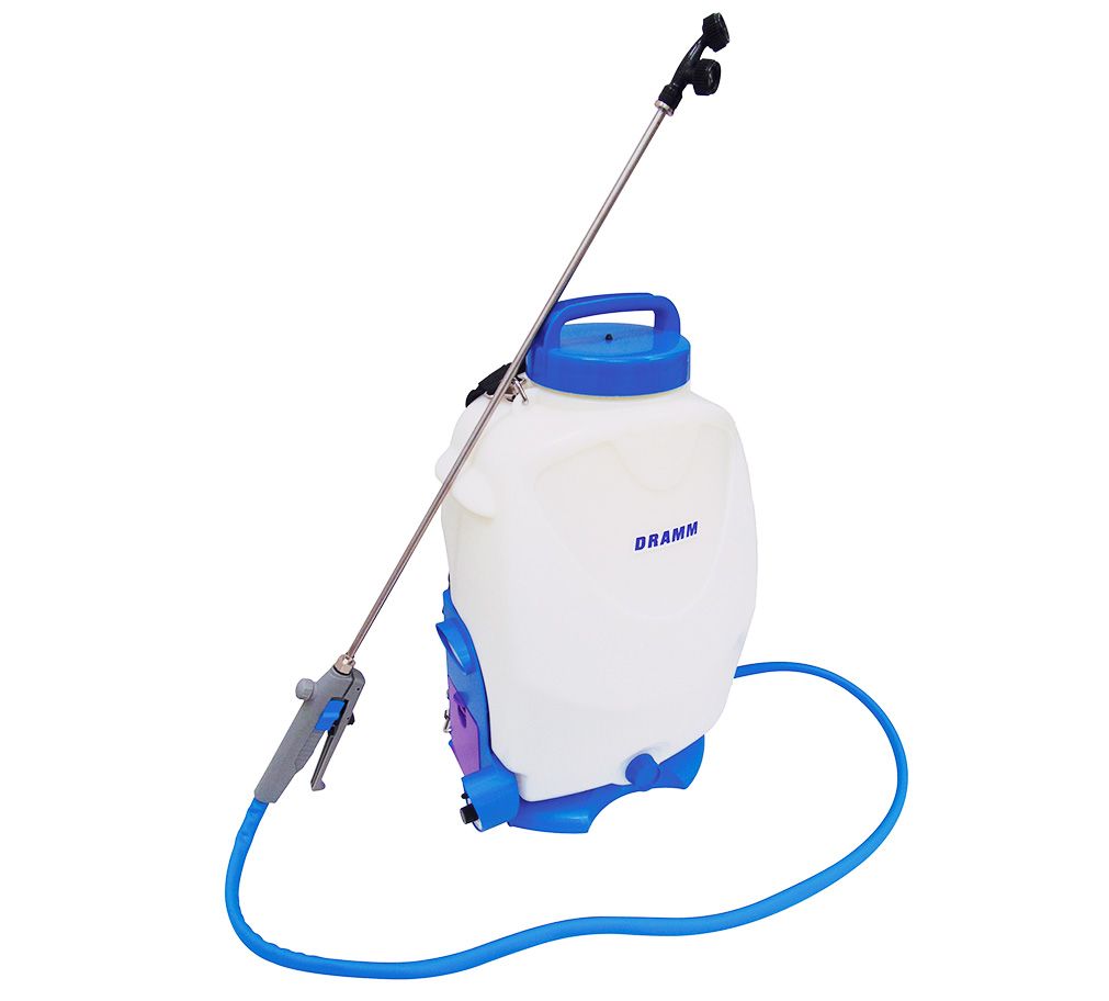 Dramm Pulvérisateur à dos Dramm 4 gallons avec batterie rechargeable 150 PSI Commande spéciale