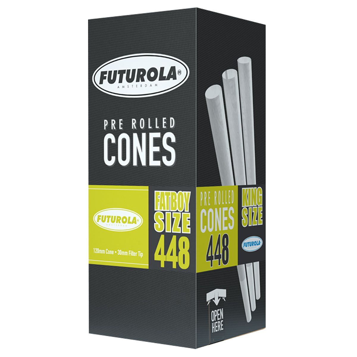 Futurola Cônes Pré-Roulés Fatboy Taille 120/30 (Blanc) Commande spéciale
