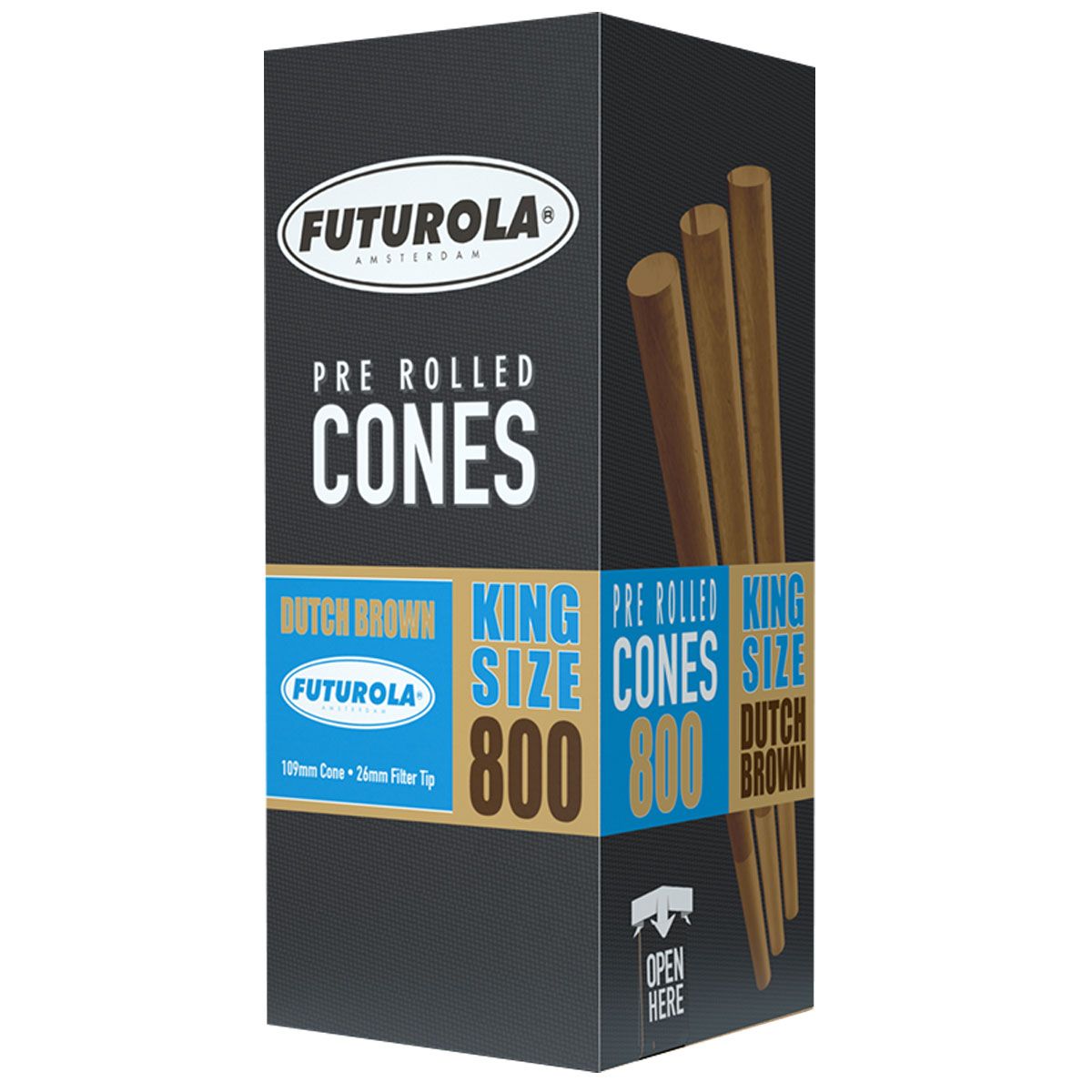 Futurola Cônes Pré-Roulés King Size 109/26 (Brun) Commande spéciale