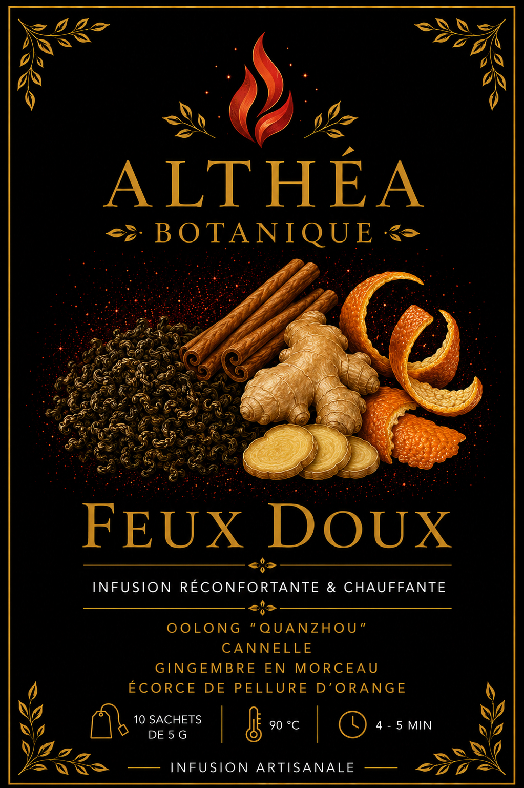 10 sachets de thé Feu doux Oolong Quanzhou
